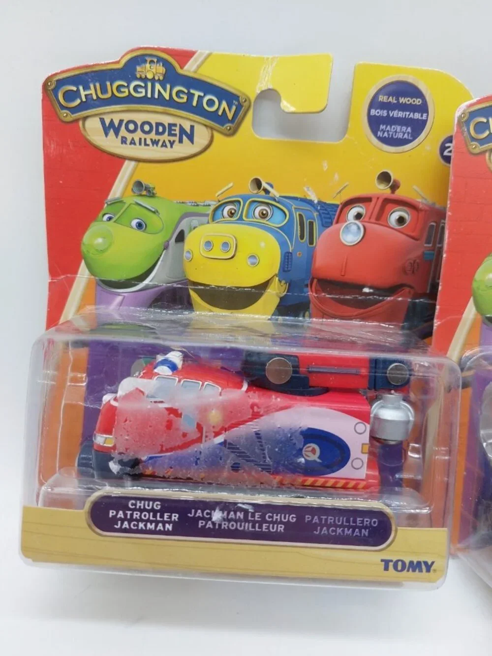 Tomy Chuggington Wooden Railway Chug Patroller Jackman Train Set Of 2 READ